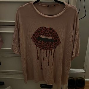 Shein drip lip tshirt